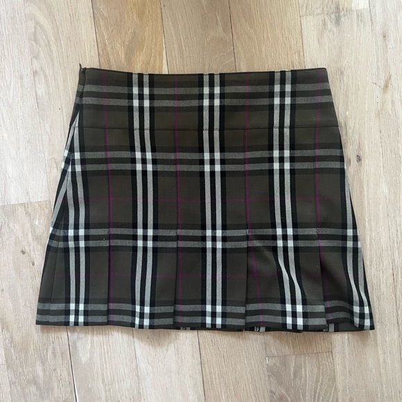 Burberry Plaid Wool Mini Skirt - Picture 2 of 5